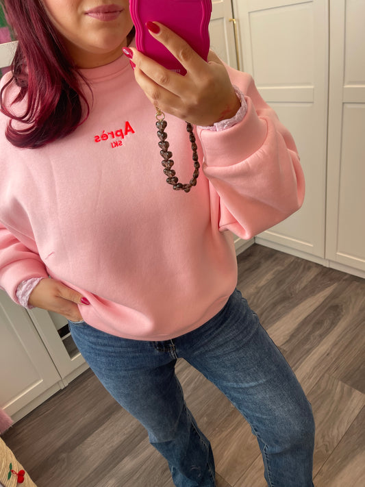 Après-ski sweater roze