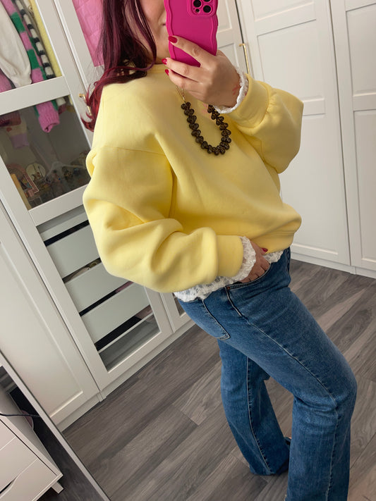 Après-ski sweater geel