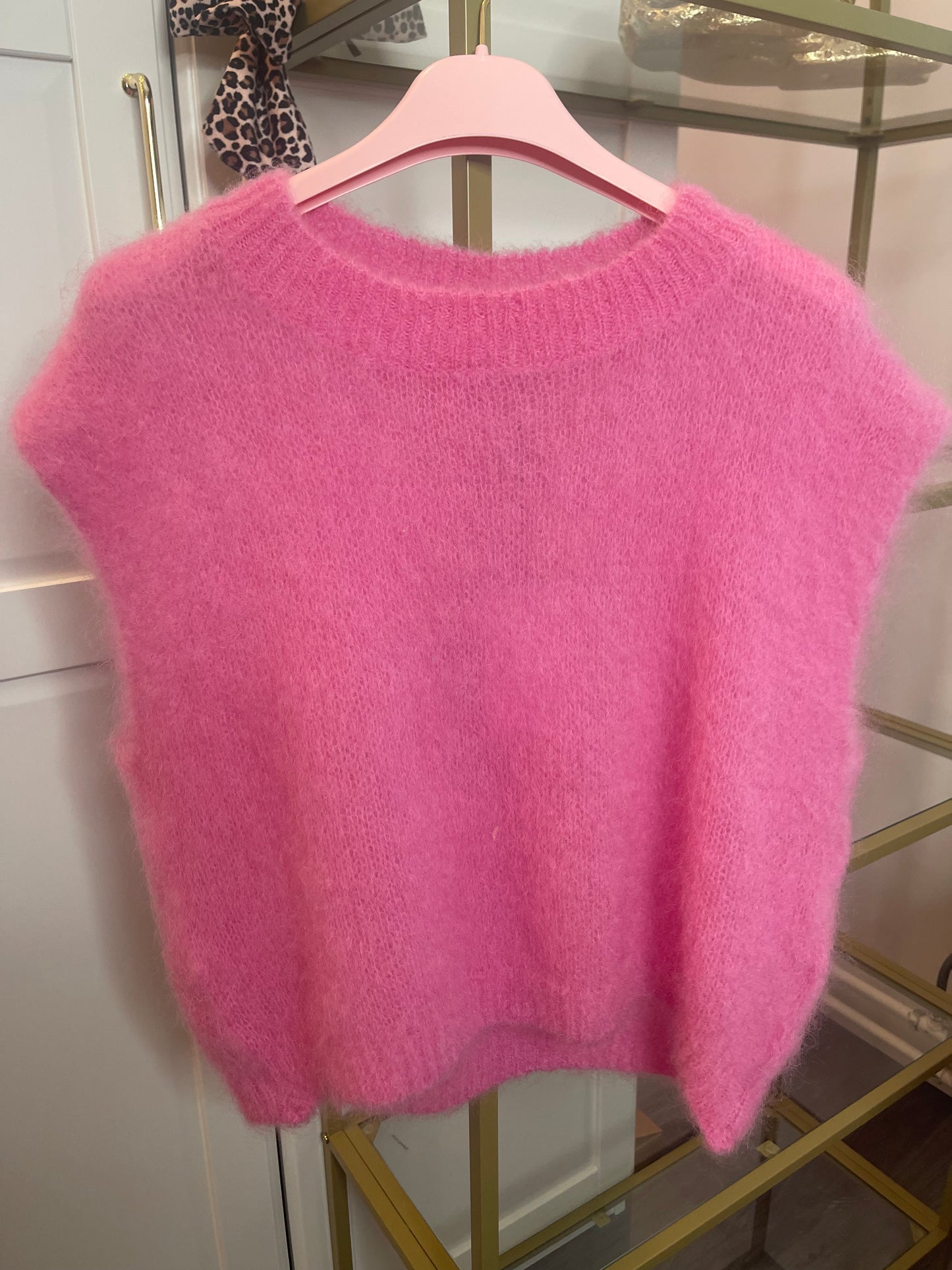 Mohair spencer roze