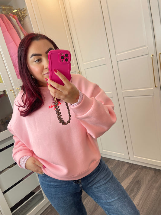 Après-ski sweater roze