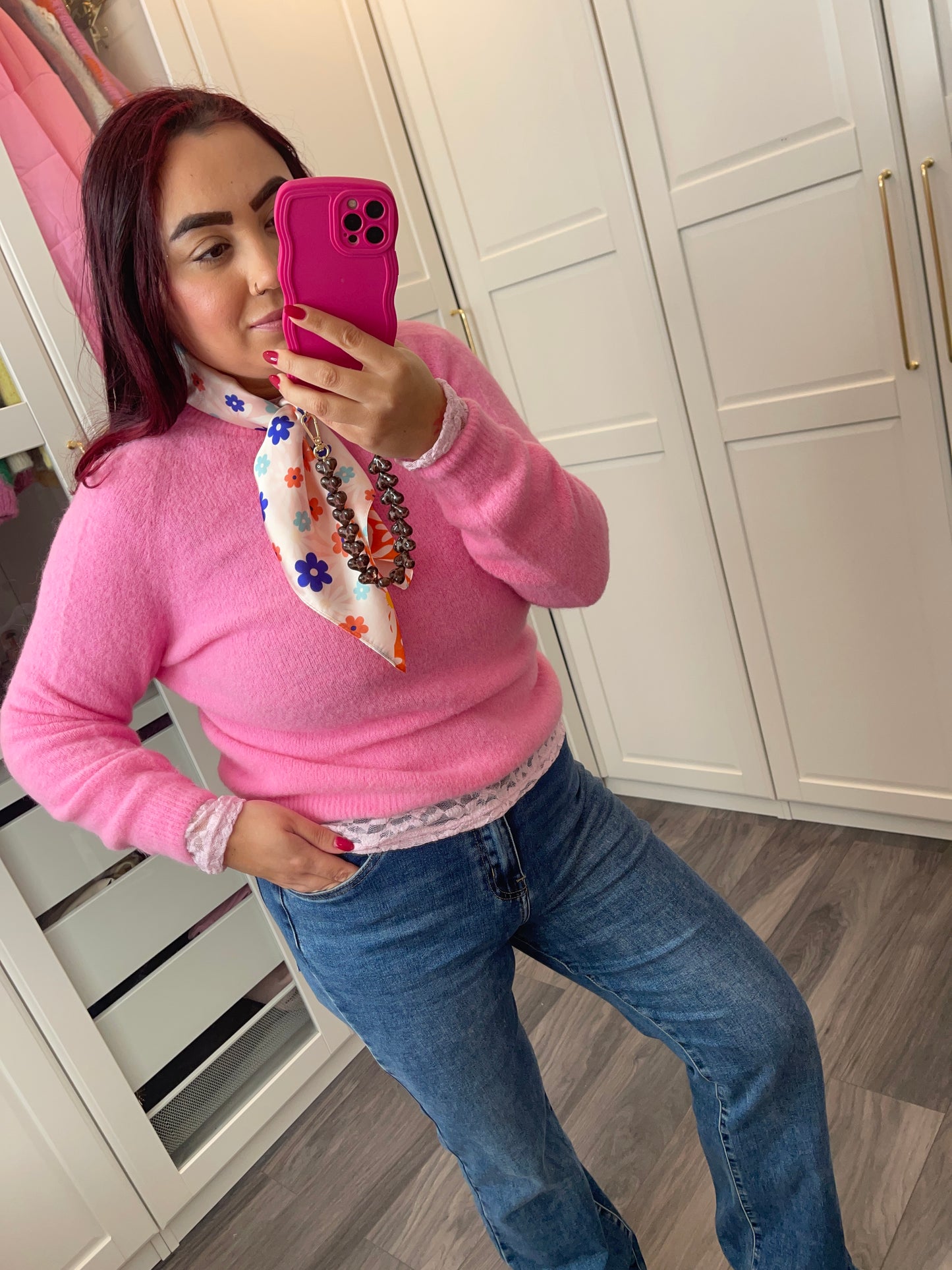 Alpaca trui roze