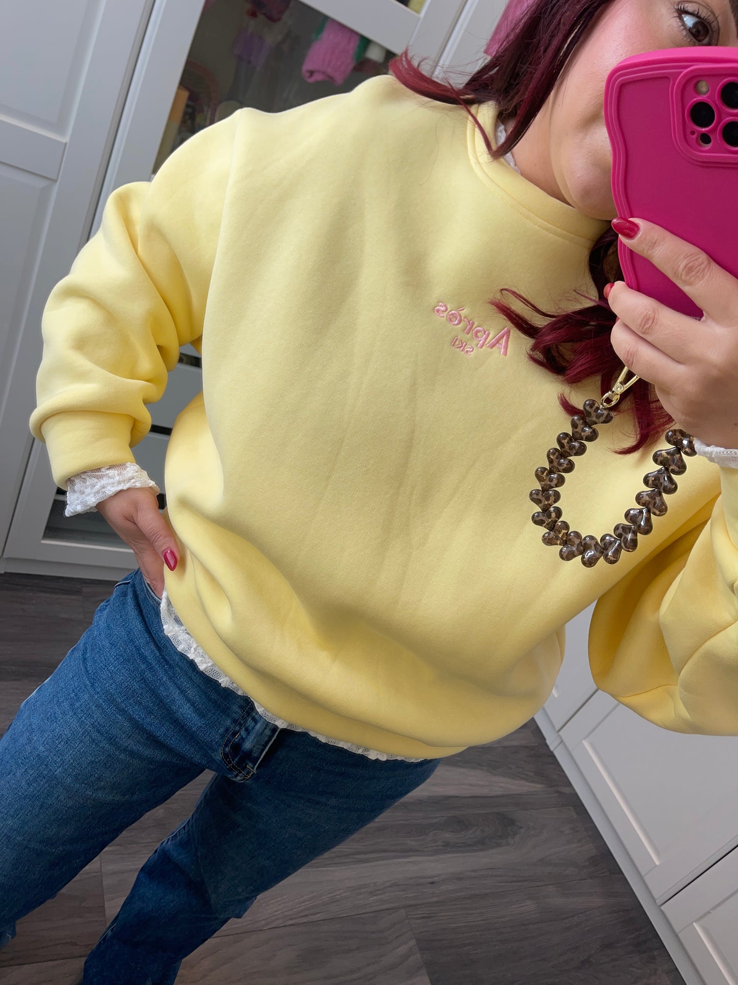 Après-ski sweater geel