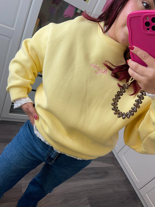 Après-ski sweater geel