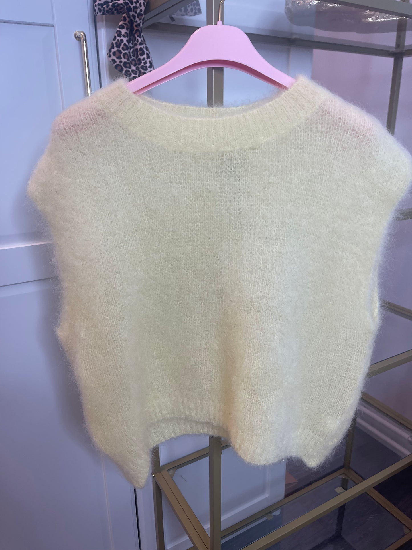 Mohair spencer geel