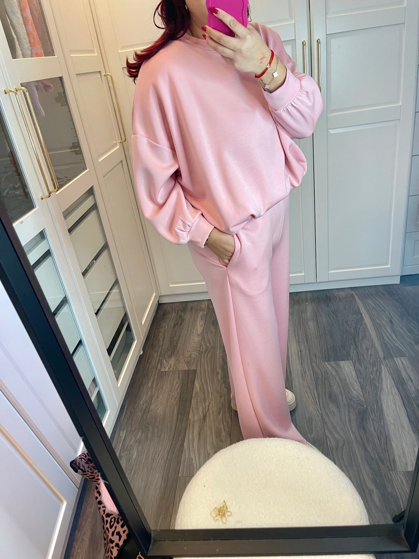Tweedelig pak Roze