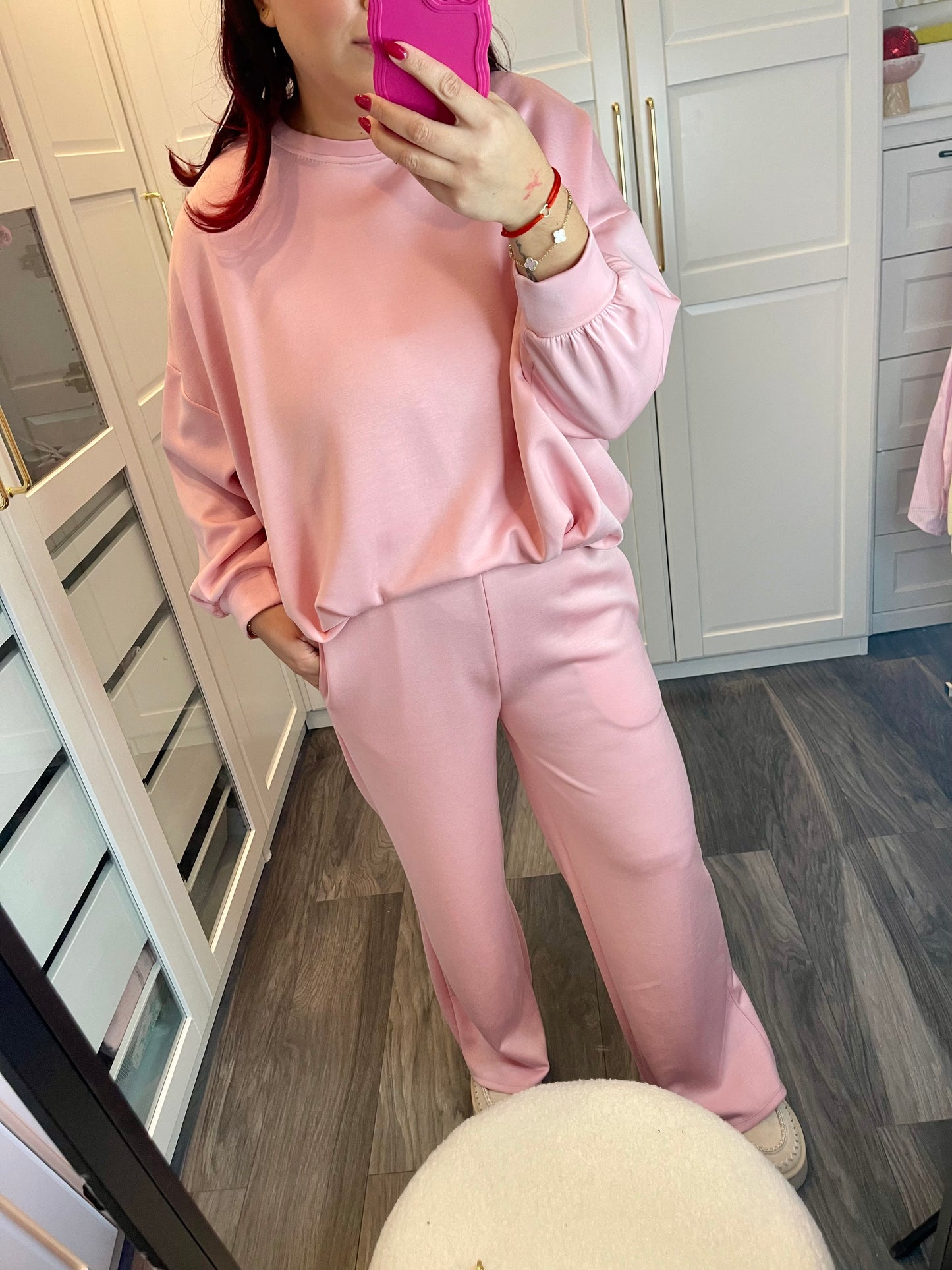 Tweedelig pak Roze